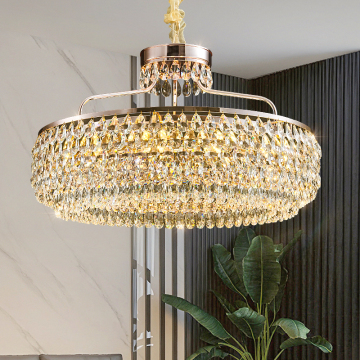 Moderner Kristallkronleuchter: Nordic Retro American Vintage Luxury Light