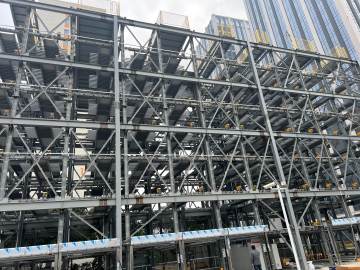 Advanced 8-layer vertical lifting multi-column linkage