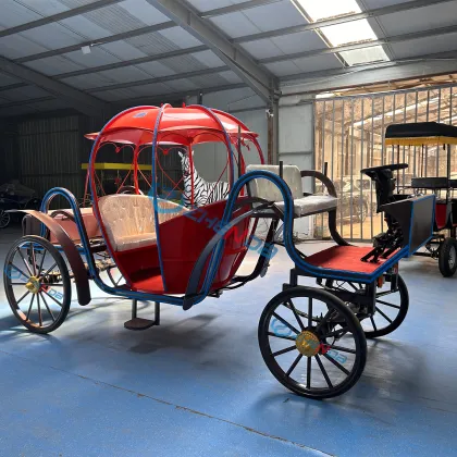 Metal Princess Pumpkin Horse Cart Cinderella Carriage