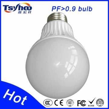 Alto brillo de aluminio 9W E27/E26 Ra > 80% LED bombilla