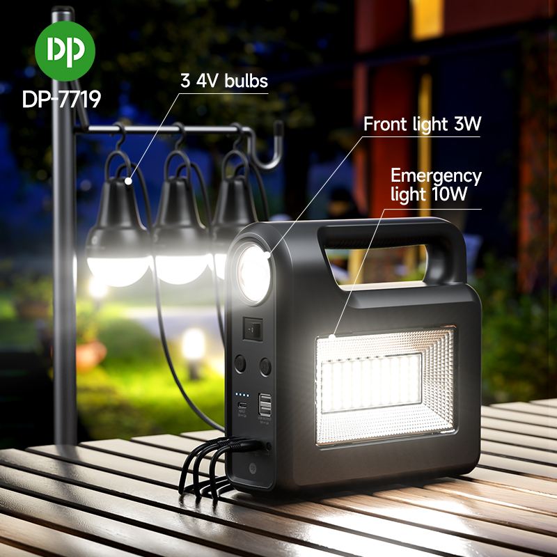 DP Portable Power Station Solar Lighting Kits System 8000mAh
