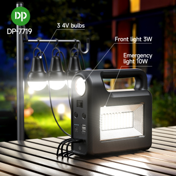 DP Portable Power Station Solar Lighting Kits System 8000mAh