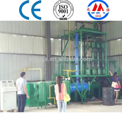 environmental waste oil recycle machinery waste oil refining machine used engine oil refining equipment