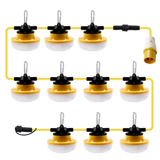 Factory Patented Design 120W 14400lm 110V Plug Heavy Duty LED Festoon Lights for Work Sites