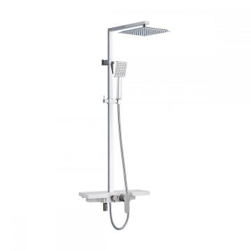 Square Rain Shower Set With Thermostatic Shower Faucet