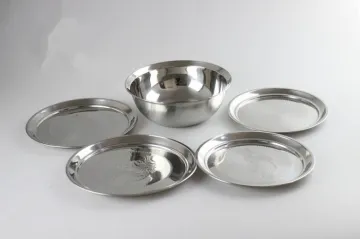 Stainless Steel Soup Basin Plate Five Piece Set