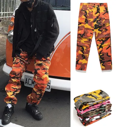 Cheap wholesale men military Camouflage print sport trousers