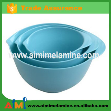 3 pcs bowl set/plastic bowl set/3pcs melamine salad mixing bowl