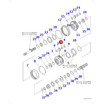 D155AX-5 Bulldozer Bearing 175-15-69420