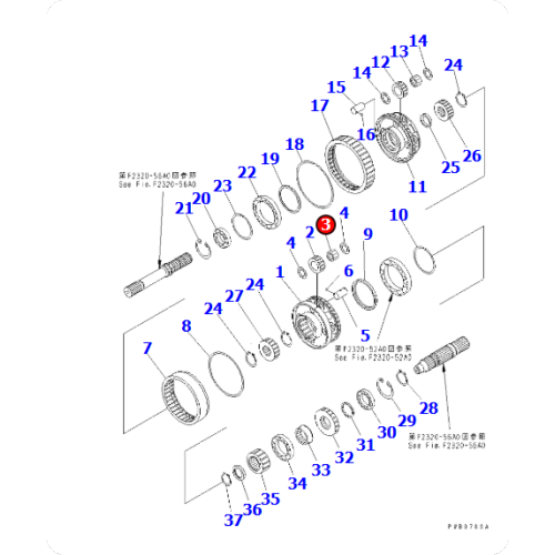 D155AX-5 Bulldozer Bearing 175-15-69420