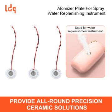 Placa de atomizador para instrumento de reabastecimento de água com spray
