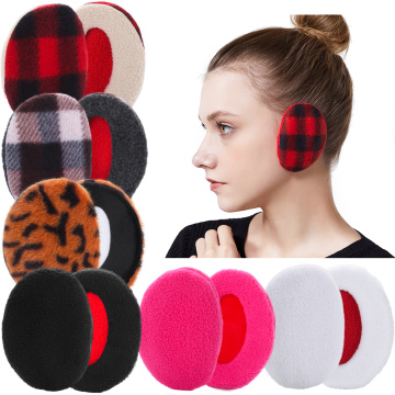 1Pair Bandless Ear Muffs Winter Thick Warm Fleece Ear Muffs Ear Covers Women Men Ourdoor Cold Weather Windproof Ear Warmer