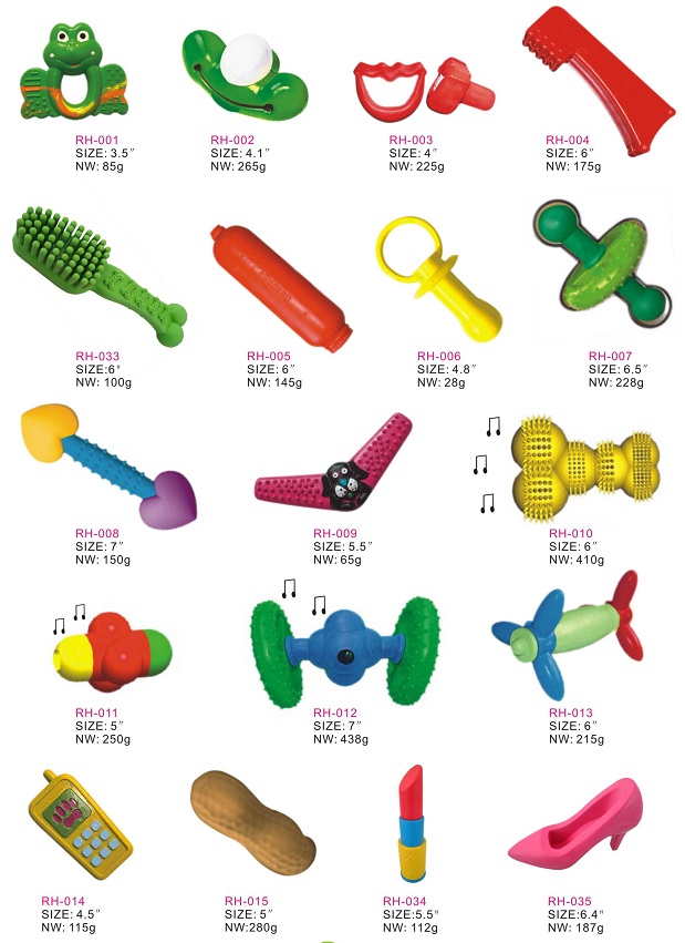 Rubber dog toys