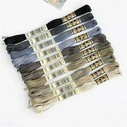 Wholesale Polyester Cross Stitch Embroidery Thread - 100 Color Options
