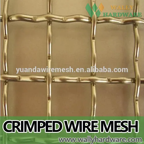 Two-way wave bending woven galvanized/copper decoration crimped wire mesh/stainless steel wire Crimped Wire mesh