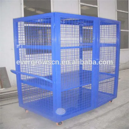 Electronic galvanized wire mesh roll cage trolley