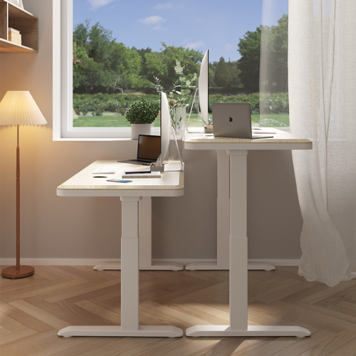 Office Height Adjustable Electric Standing Desk Laptop Wood