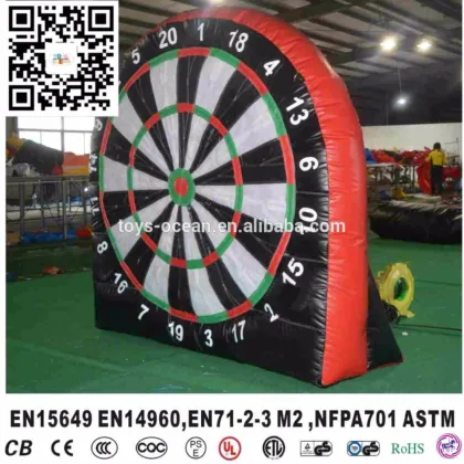 Popular Inflatable Football Dart board Goal Post giant football toss sport