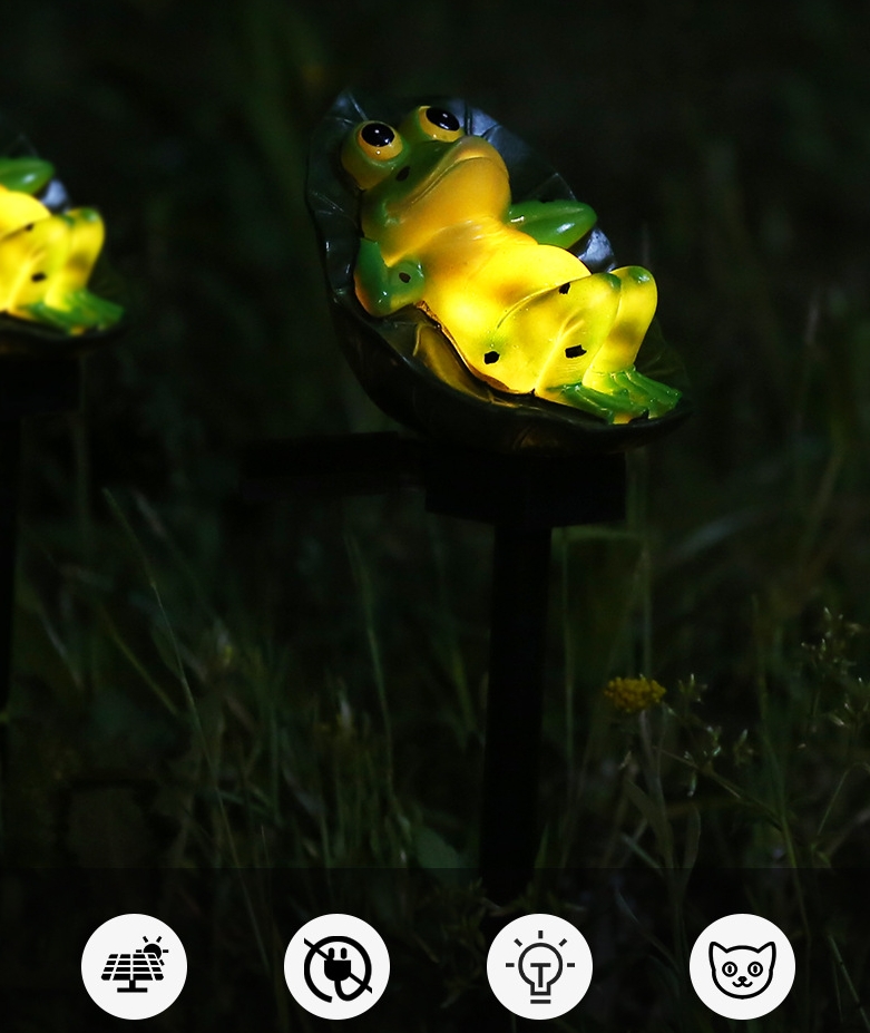 Frog Shaped Solar Resin Light