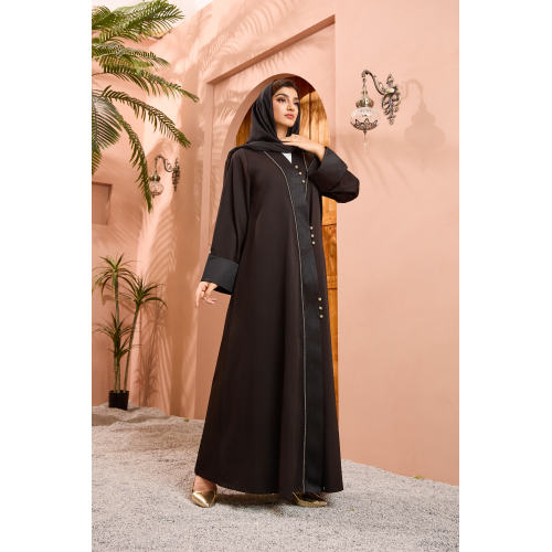 تریم نقره ای مشکی مدرن Abaya