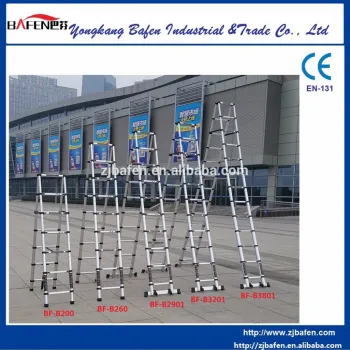 2.9m +2.9m "A" STYLE Telescopic Ladder with Stabilize Bar + wheel