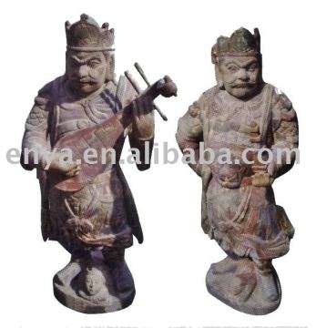 Antique Wood Carving Sculpture, Wooden Carved Buddha Statue, Home Decoration