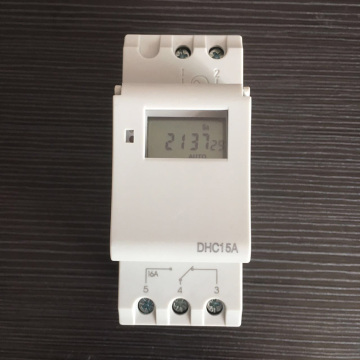 High quality DHC15 Weekly Programmable Digital Electronic Timer AHC15T 50Hz 24 Hour Digital Time Switch Din Rail Timer Switch