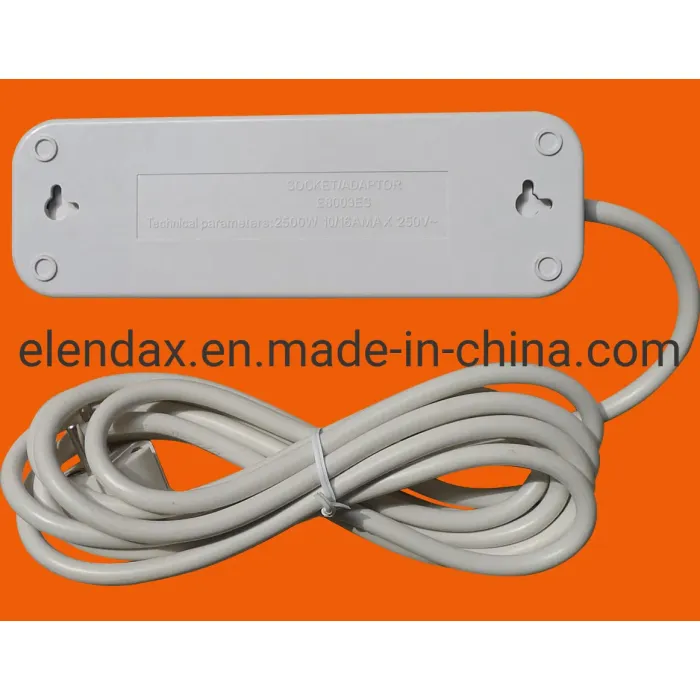 Soket Strip Daya 2-Pin 4 Arah 10A E8004