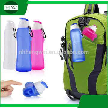 outdoor travel portable eco hang silicone sport telescopic folding foldable collapsible drinking water cup bottle
