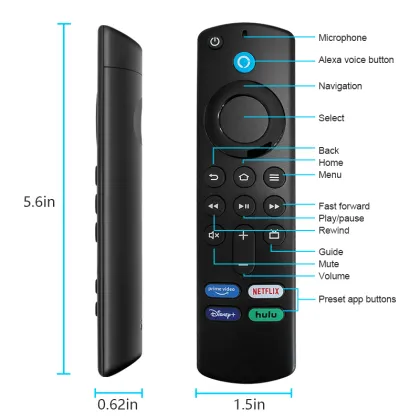 Factory Wholesale L5B83G Fire TV Remote Control for Amazon Fire Stick with Alexa