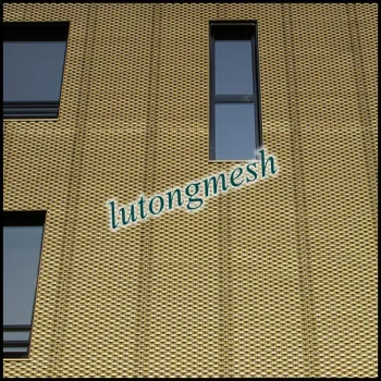 Fashion gold color aluminum Expanded Metal Mesh