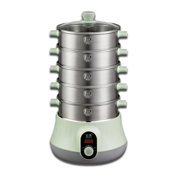 Factory Price GS Certified 5 Layer Stainless Steel 12L Electric Food Steamer