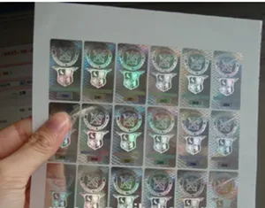 3D OEM logo serial number hologram sticker