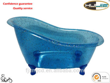 Plastic mini bathtub as gift - BC-0001(Transparent Blue Color Glitter Powder)