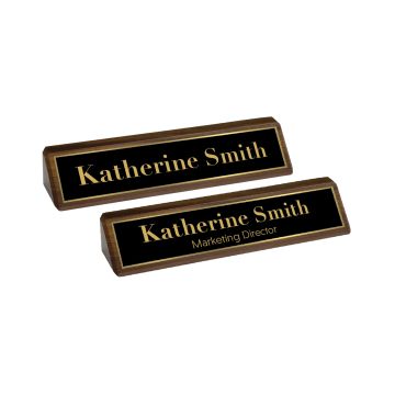 Personalized Desk Wedge Name Plates
