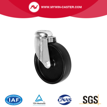 2 "Salutan Zink Tiada Lengan Lubang Bolt Brek 2 Suntikan Pp Flat Bread Europe Europe Jenis Roda Caster Cahaya Cahaya