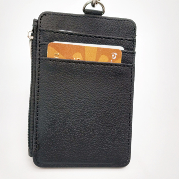 Green Leather Credit Card Holder with ID Window