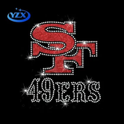 YZX Manufactory New Bling Splatter Letter Eagles Rhinestone Transfer Designs