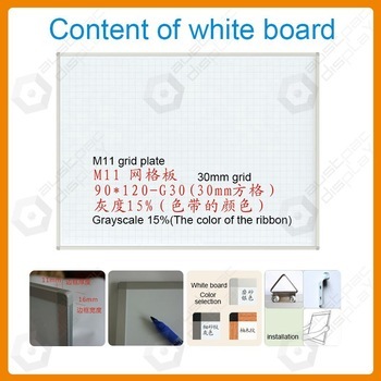 customization-Grid line board white board with grid lines