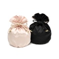 Cheap Silk Drawstring Satin Bag with Embroidered