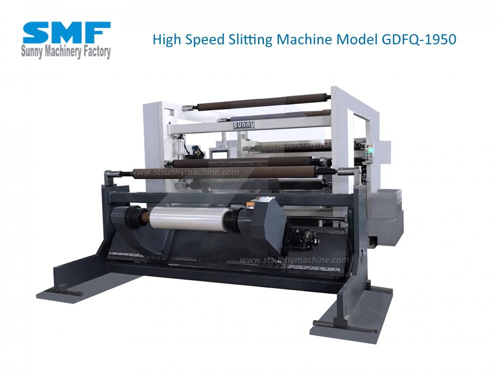 MESIN SLITTING LLDPE DENGAN FRICTION SHAFT