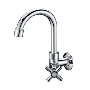 Wall Mounted Single Lever Zinc Kitchen Sink Faucet