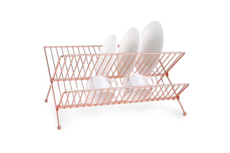 foldable copper dish rack