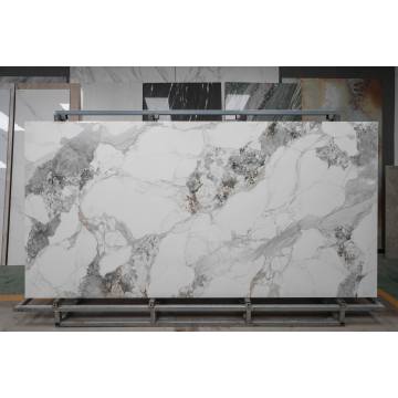 Laje de porcelanato de pedra sinterizada de 12 mm com aparência de mármore