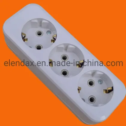 European Power Socket Three-Way Socket (E8003ES)