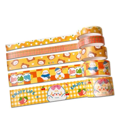 Custom Printed Lovely Handbook Decoration Masking Washi Tape for Gifts