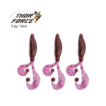 THORFORCE Factory Direct Sales: High Quality Worm Soft Minnow Bait with Braided Tail