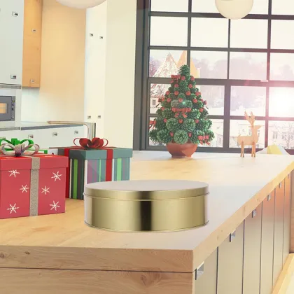 Airtight Metal Tin Containers for Custom Danish Biscuit Cookies and Cakes