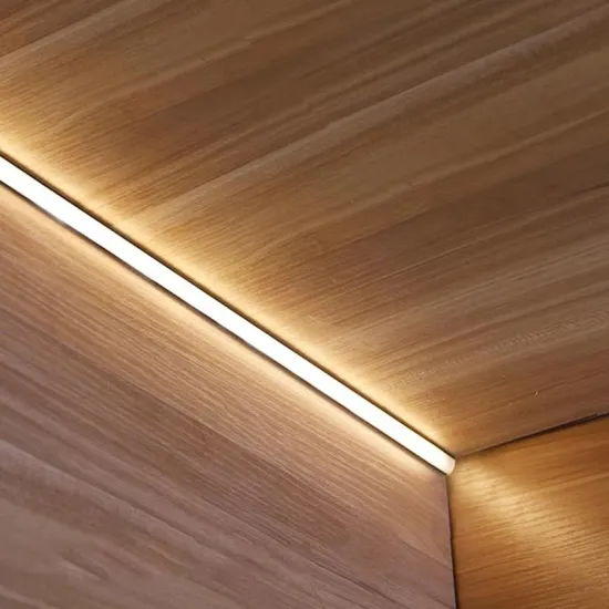 Black V LED Aluminium Profile for Corner Lighting