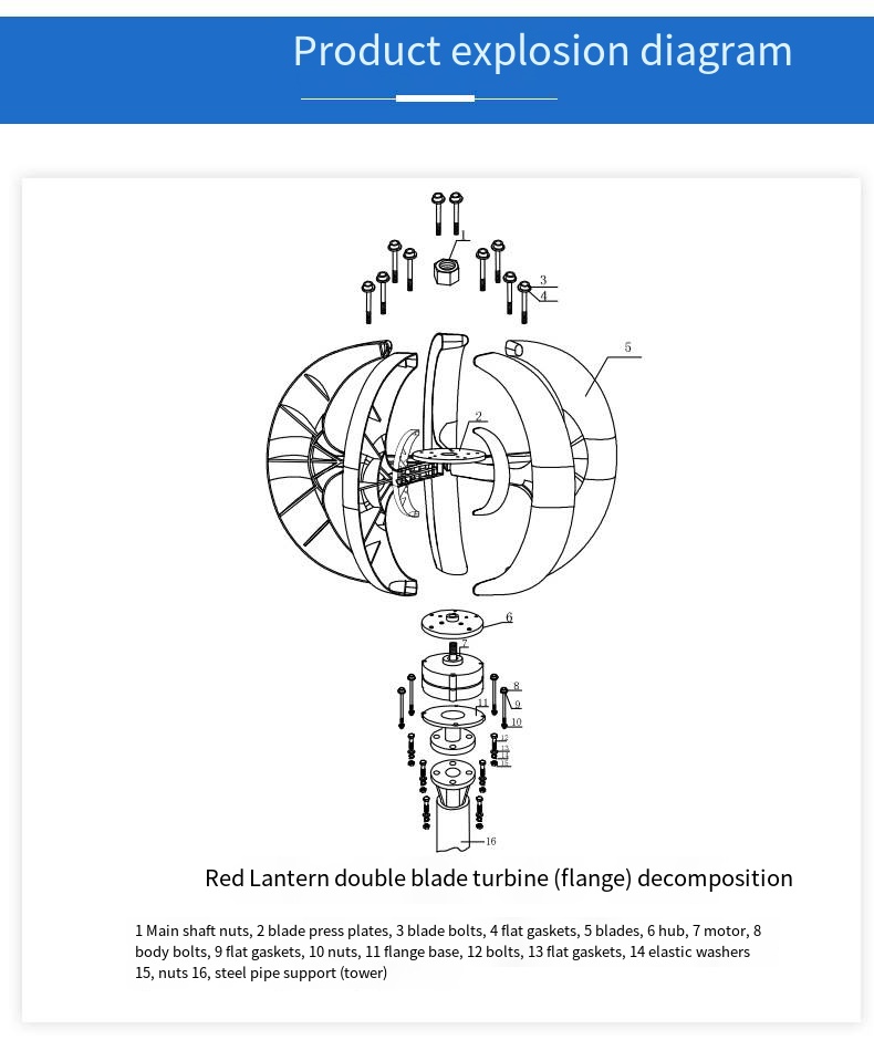 Wind power 1000W 900W 800W 700W 600W 12V24V vertical axis wind energy system red lantern wind turbine14